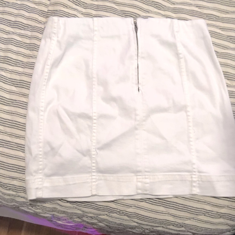 White mini skirt